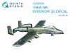 Quinta Studio QD48586 A-10A Warthog 3D-Printed & coloured Interior on decal paper (GWH) 1/48